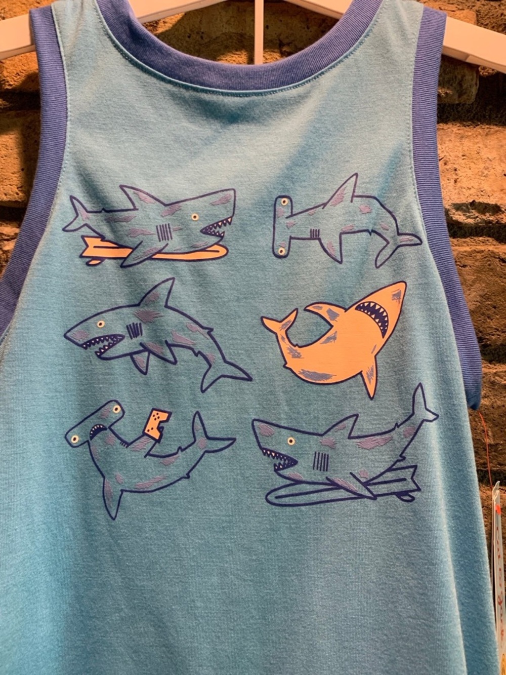 Boys Shark pajamas set size medium NWT, Cat & Jack summer pjs - Picture 2 of 4
